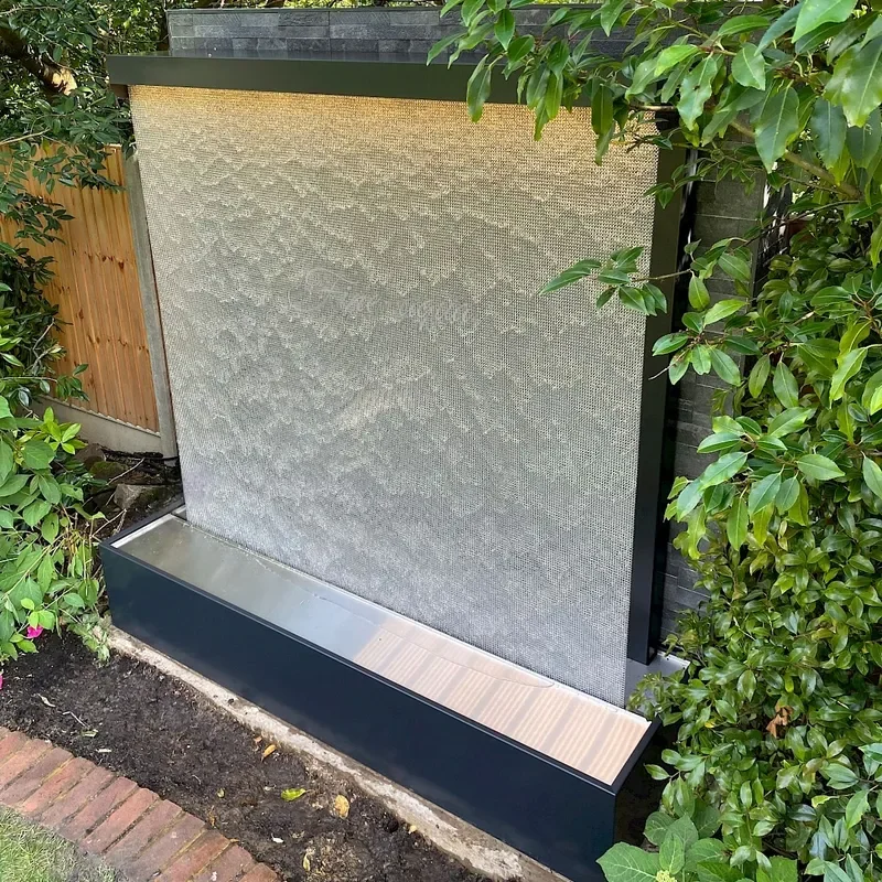 for Modern Stainless Steel Mesh Water Curtain Wall Indoor Outdoor Waterfall Specialty Restaurant Hotel Garden Decoration