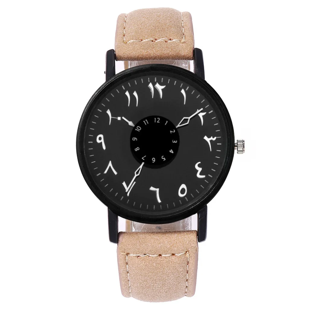 Casual Frosted Belt Small Delicate Women Arabic Numbers Watch Luxury Leather Fashion Creative Dial Simple Style Quartz Watches