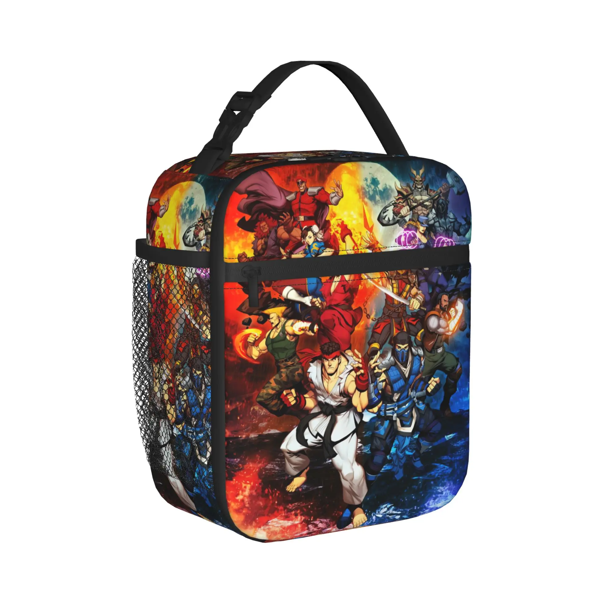 Ryu Street Fighter II Turbo Hyper Fighting Lunch Bag Lunch Box Picnic Portable Thermal Lunch Bags For Women Oxford Cooler Bag
