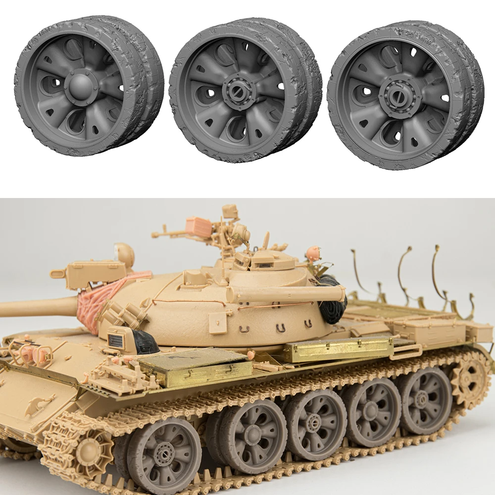 

Для модели LIANG-S101 1/35 T-55, набор дорожных колес для сборки модели танка, строительные гусеничные ролики, хобби, детали с 3D принтом, аксессуары