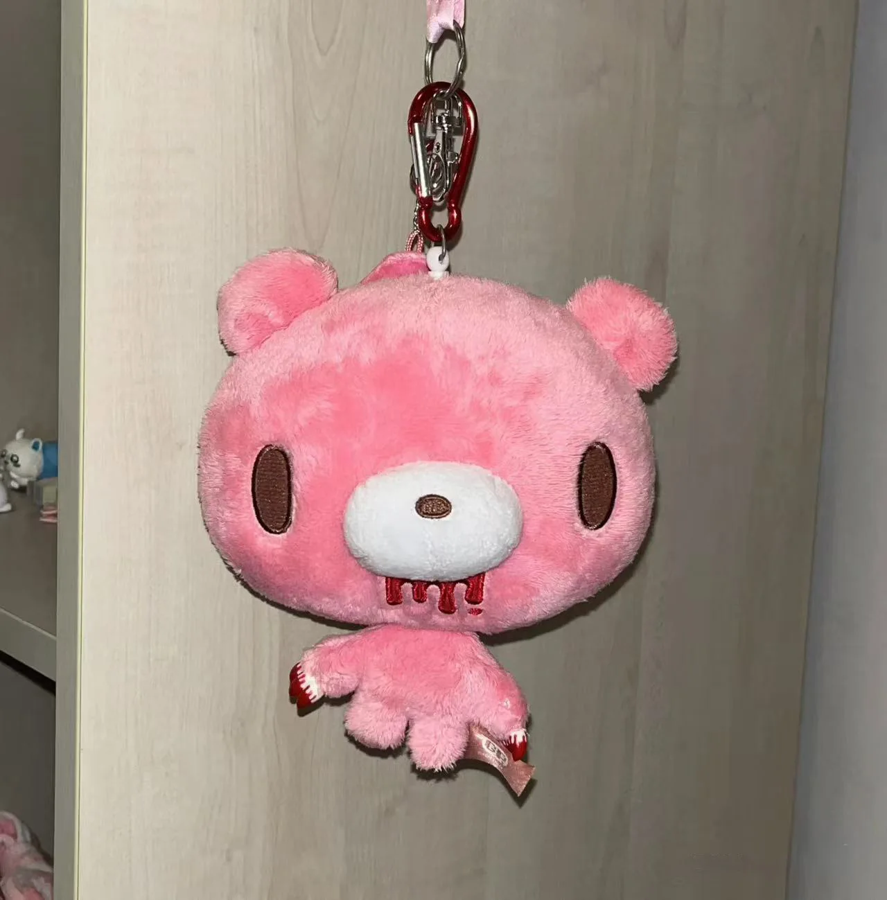 Sac à cartes ours violent rose médiéval, poupée mignonne de dessin animé, grand porte-monnaie extensible en forme de poupée en peluche, cadeau d'anniversaire