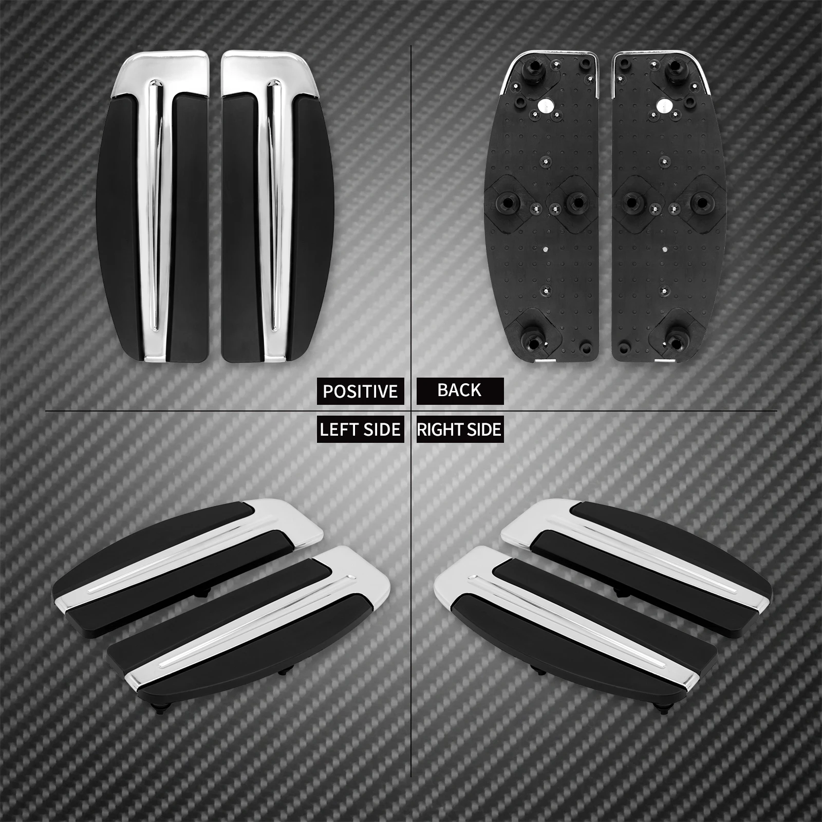 Motorcycle Slipstream Footboard Driver Floorboard Front Foot Pegs Pedal For Harley Softail Touring Electra Glide Fat Boy FLHR FL