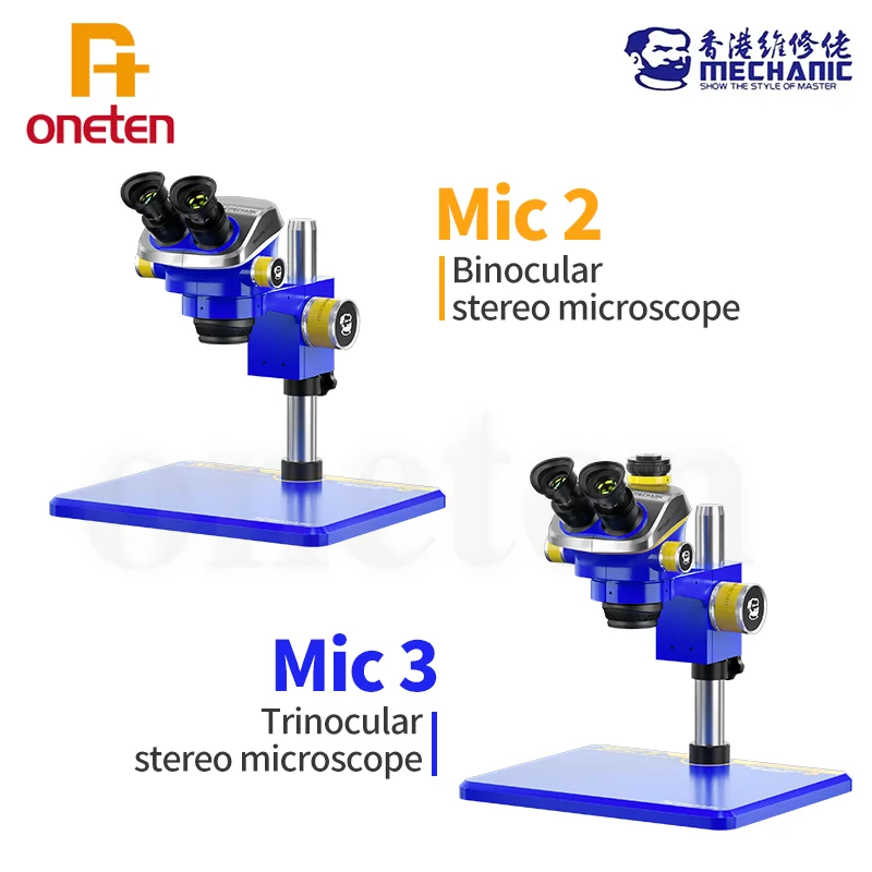 MECHANIC Mic2 Mic3 Binocular/Trinocular Stereo Microscope CMOS 2400W Image Sensor 3840x2160 30FPS Video Camera For CPU IC Repair