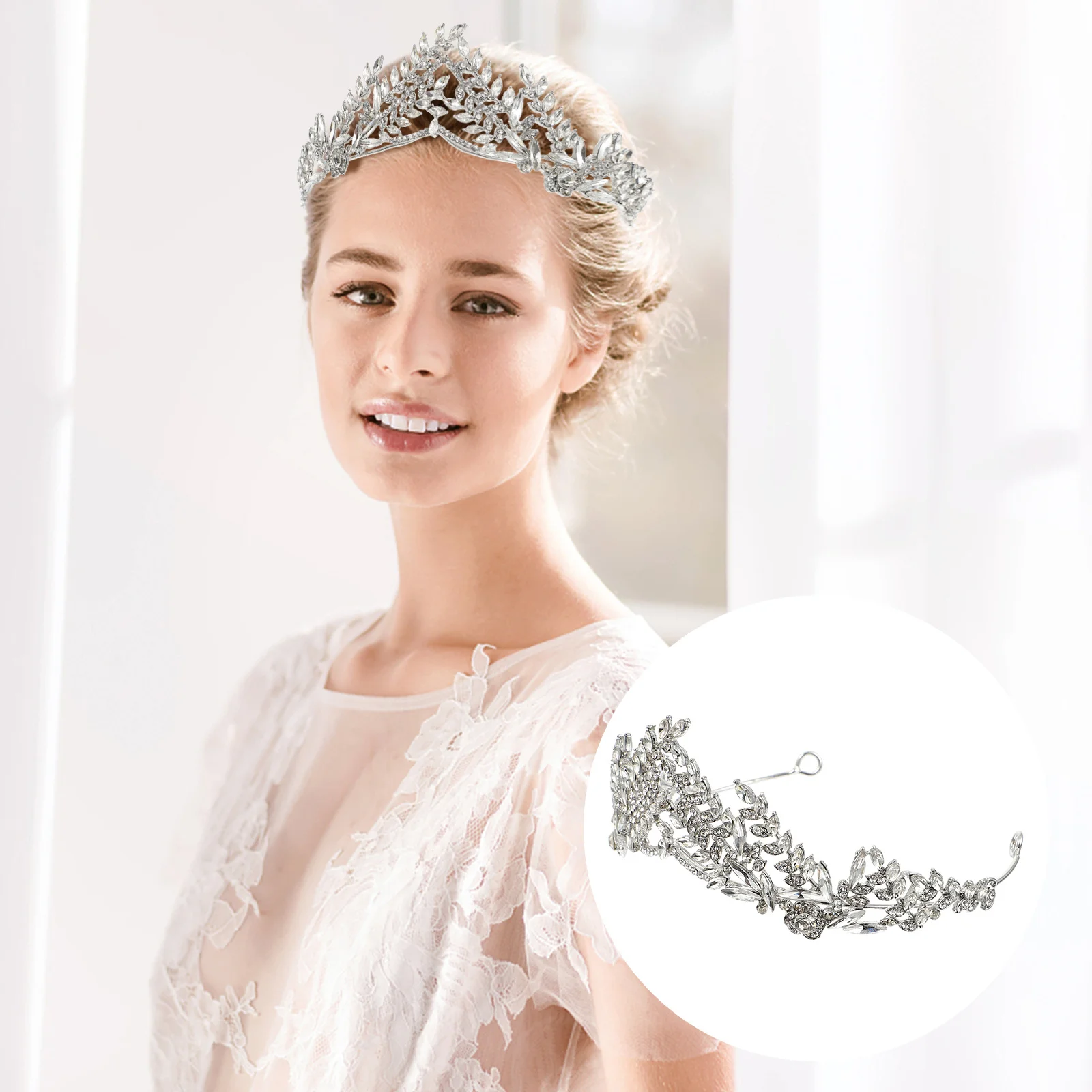 

Rhinestone Headdress Bridal Hairband Wedding Headpiece Glamorous Sparkle Charming Star Look Anytime Anywhere Bridal Headband