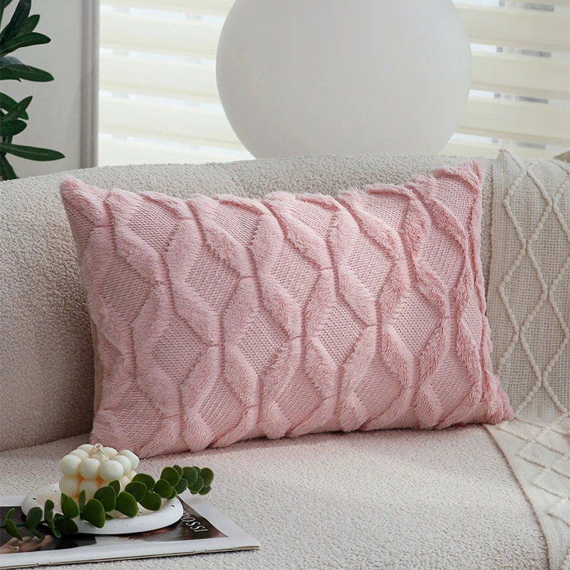 

Pink Cushion Cover 30x50Cm 45x45Cm 50x50Cm Nordic Throw Pillow Cover for Living Room Sofa Decorative Home Throw Pillow Cover