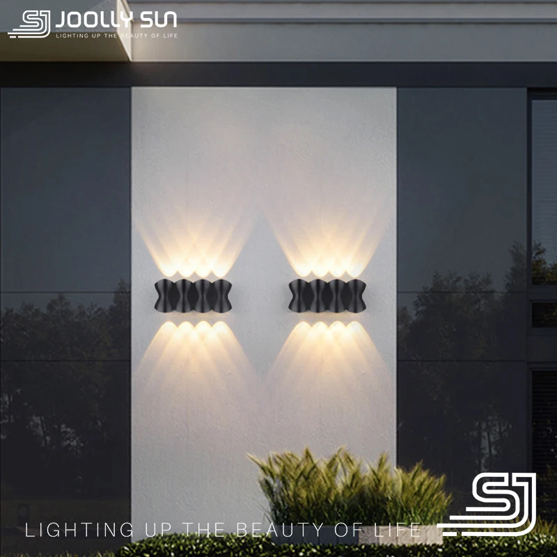 JoollySun LED Wall Lamp Waterproof Wall Light Up Down Lighting for Home Porch Villa Garden Decor Outdoor and Indoor Wall Sconce