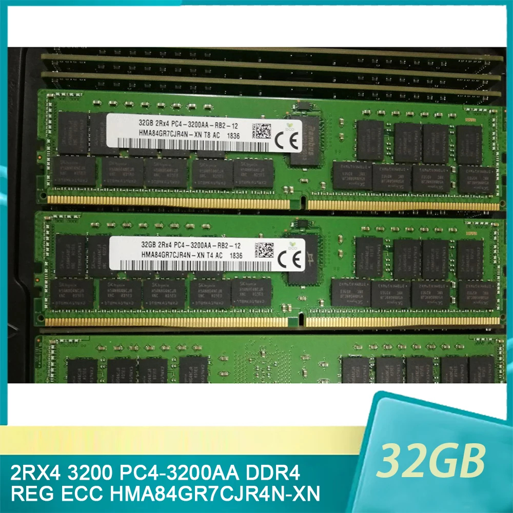 

1 Pcs 32GB For SK Hynix RAM 2RX4 3200 PC4-3200AA DDR4 REG ECC HMA84GR7CJR4N-XN 32G Memory