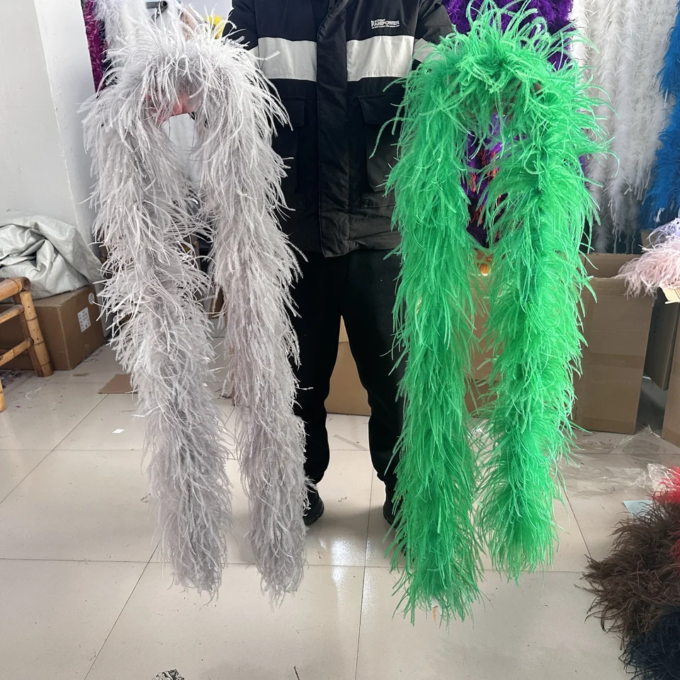 WINOK Boa en plumes blanc 100 g 200 cm - Boa blanc - Écharpe en plumes - Déguisement uni WINOK Boa en plumes blanc 100 g 200 cm - Boa blanc - Écharpe en plumes - Déguisement uni