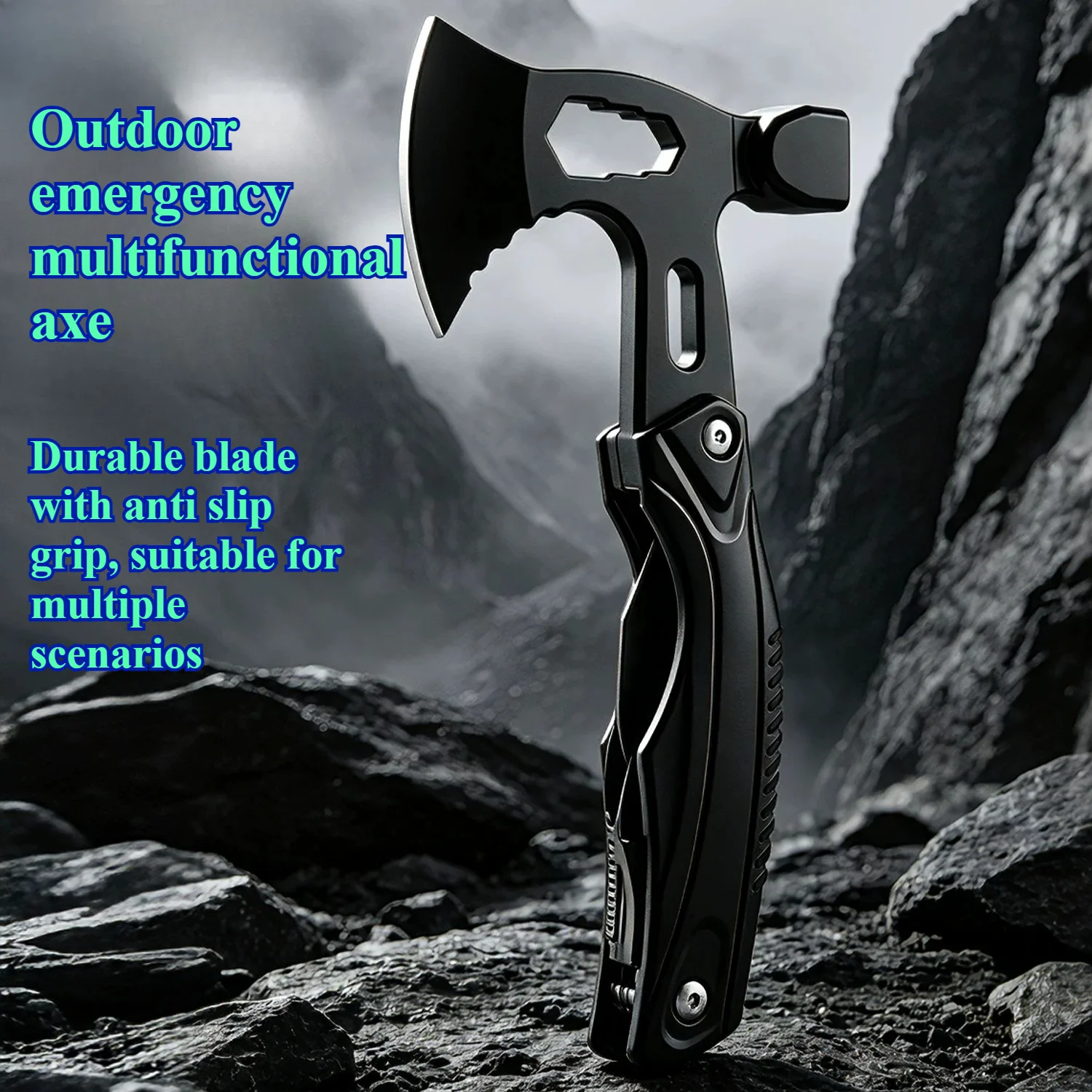 EDC High hardness multifunctional axe hammer, portable, portable, outdoor exploration, car mounted emergency multifunctional axe