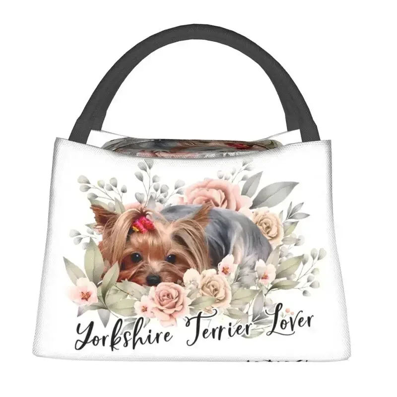 Yorkshire Terrier Mom Yorkshire Terrier Dad Insulated Lunch Bag for Women Resuable Yorkshire Terrier Lover Thermal Lunch Tote