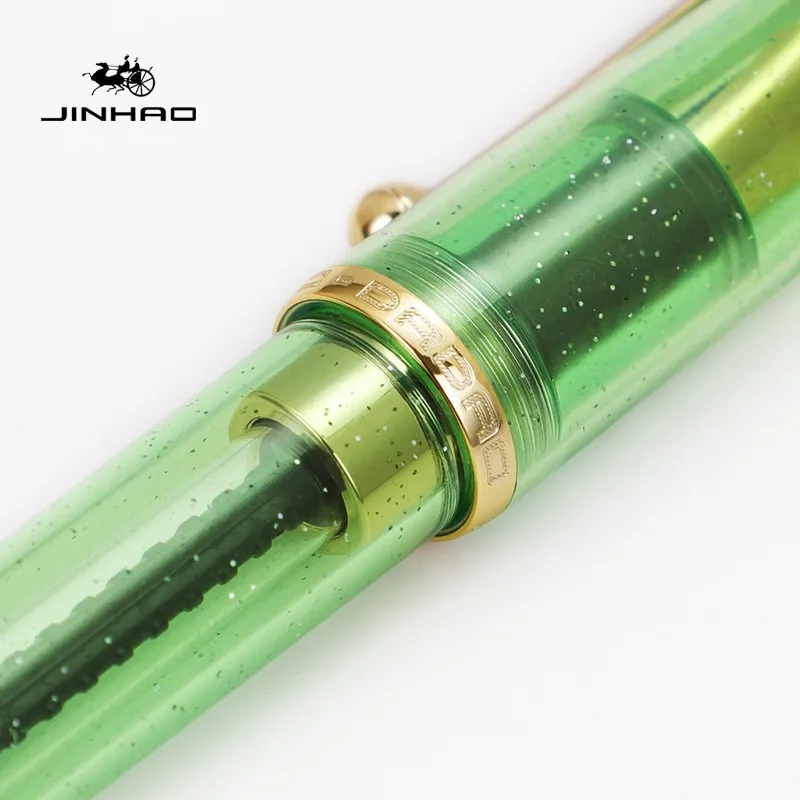 Imagem -06 - Jinhao 9013 Caneta Tinteiro Acrílico Cor Batimento Cardíaco Nib Luxo Elegante Caligrafia Caneta Escritório Escola Material de Escrita Papelaria