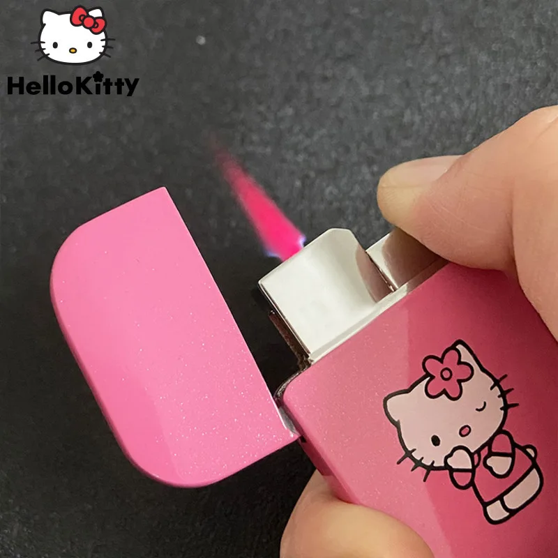 

Sanrio, Hello Kitty розовая зажигалка, ветрозащитная Зажигалка Tiktok, рекламная Подарочная зажигалка, креативная зажигалка, деловые подарки Vibrato
