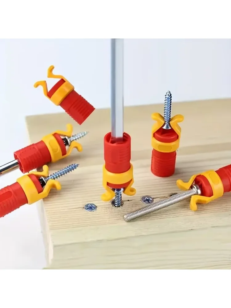 1/3PCS Screw Holder Tool - Plastic Screw Positioning Guide for Woodworking Drilling with Non-Slip Grip & Depth Control - Carpent