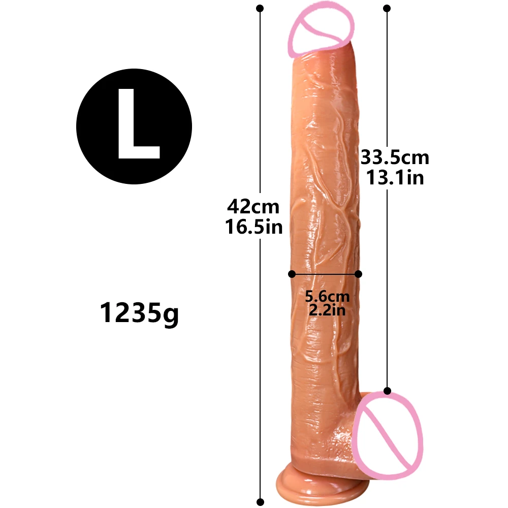 42cm Super Long Medical Silicone Dildo Strong Suction Cup Big Dick Adults Sex Toy For Women Men Masturbator Tool Huge Phallus