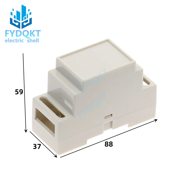 1PC DIN Rail PLC Junction Box Plastic Electronics Box Project Case 4Colors 88x37x59mm 35-Rail Mounting Instrument Housing