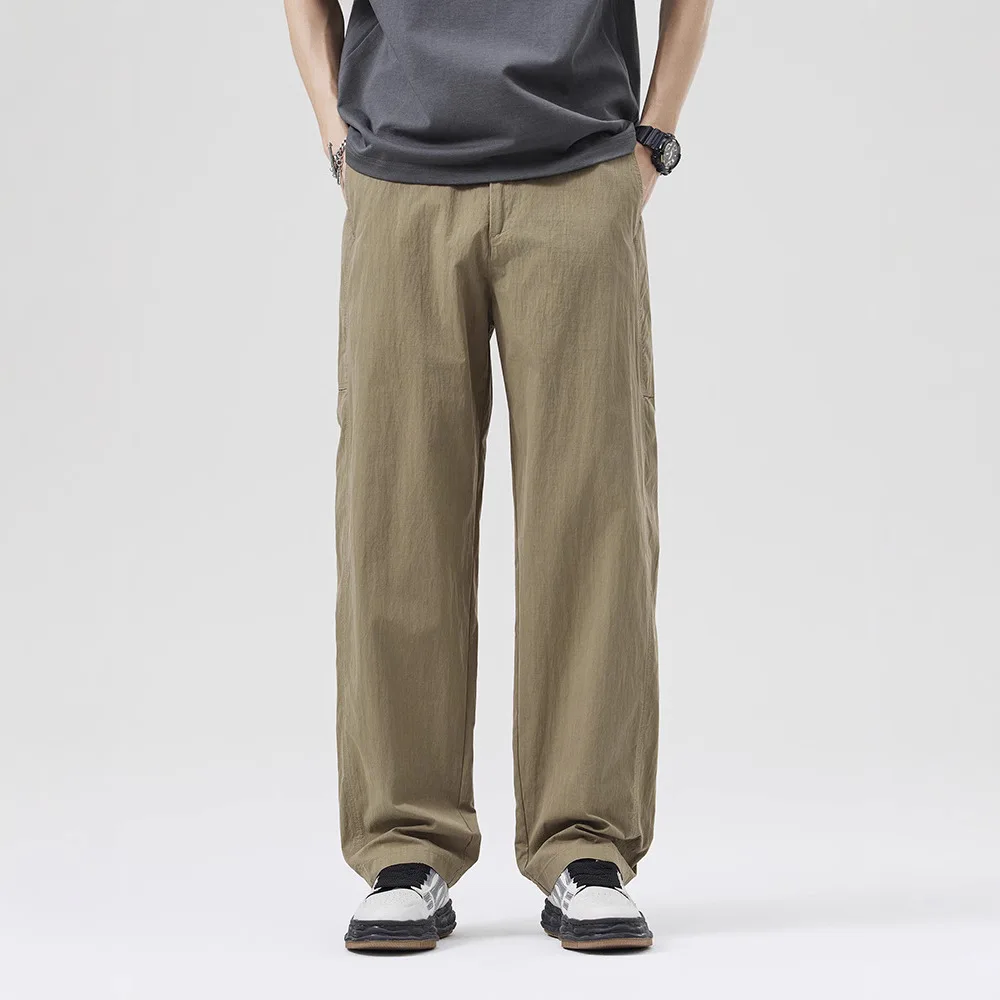 

Мужские быстросохнущие брюки, повседневные летние легкие свободные универсальные прямые брюки в американском стиле