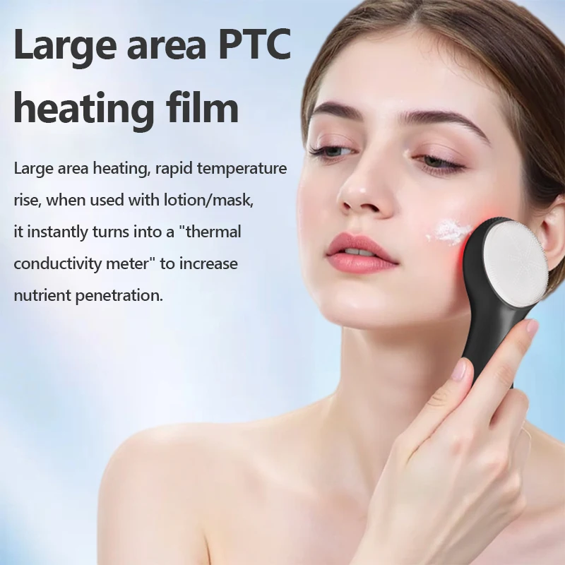 7 Colors Facial Cleansing Brush Exfoliating Waterproof Face Deep Cleaning Scrubber Hot Compress Virbration Massage Beauty Care