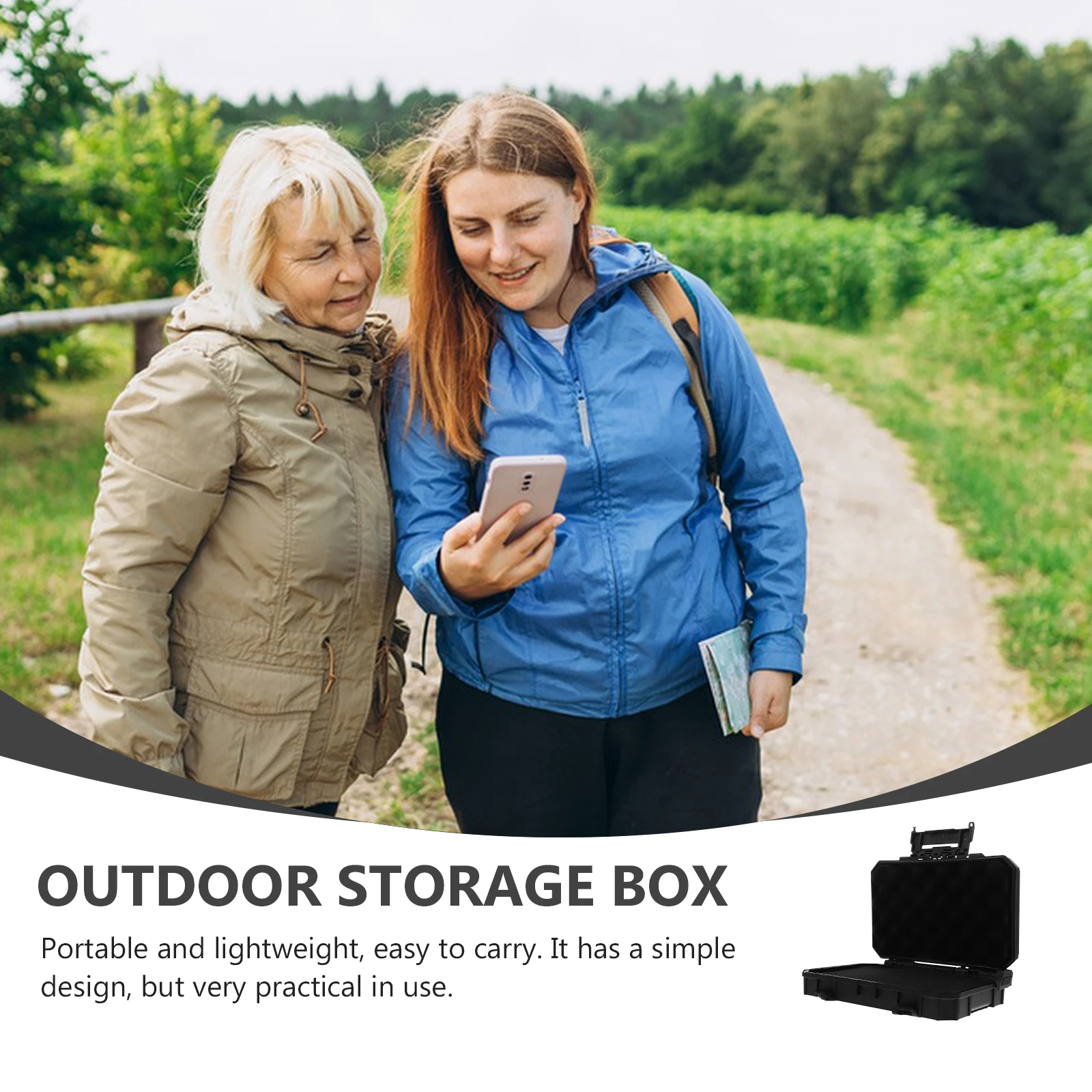 

Carrying Case Outdoor Shockproof Nylon Portable Equipment Storage Box Double Sponge Anti-Seismic Container