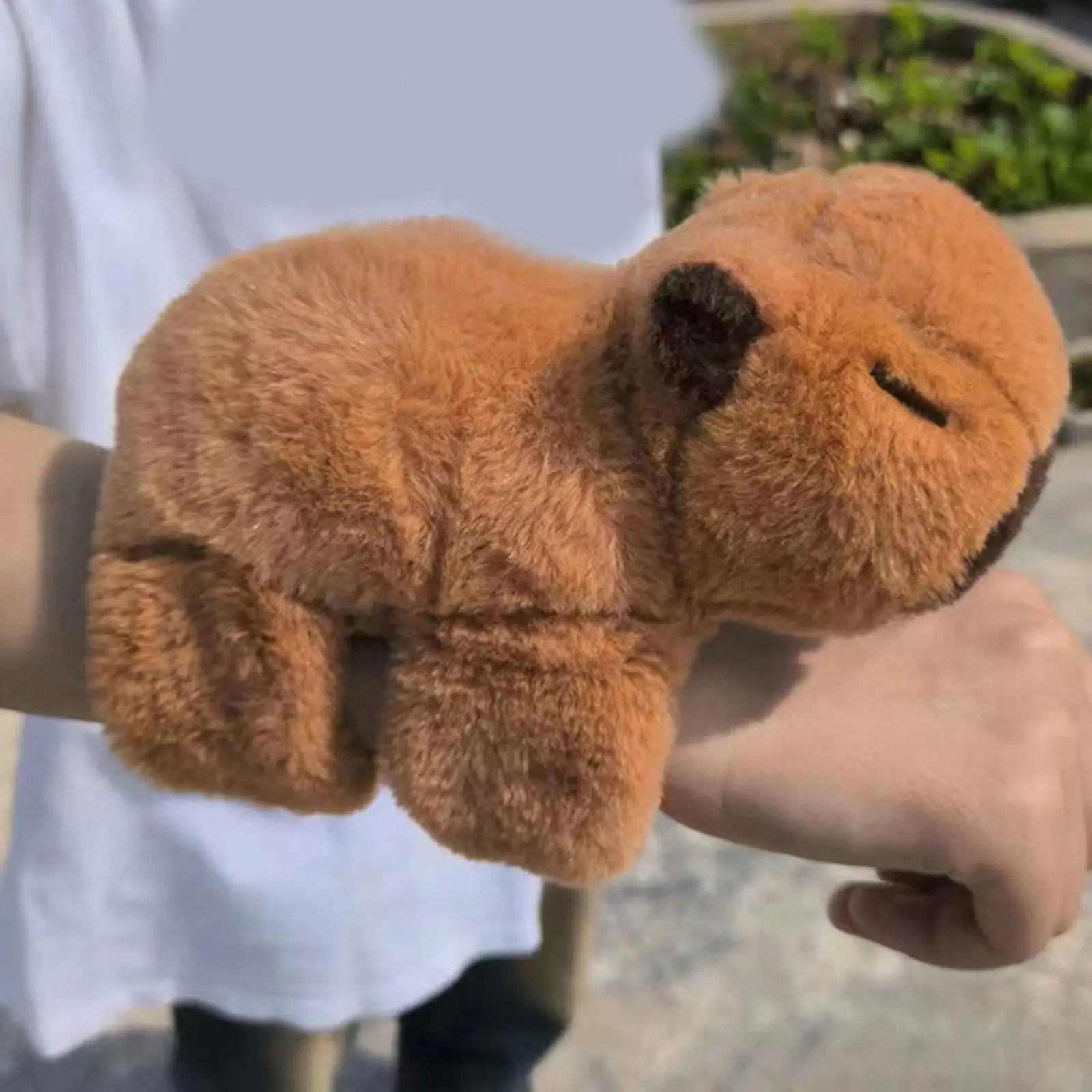 Plush Capybara Slap Bracelets Interactive Toy Figures Decor Comfortable Cute