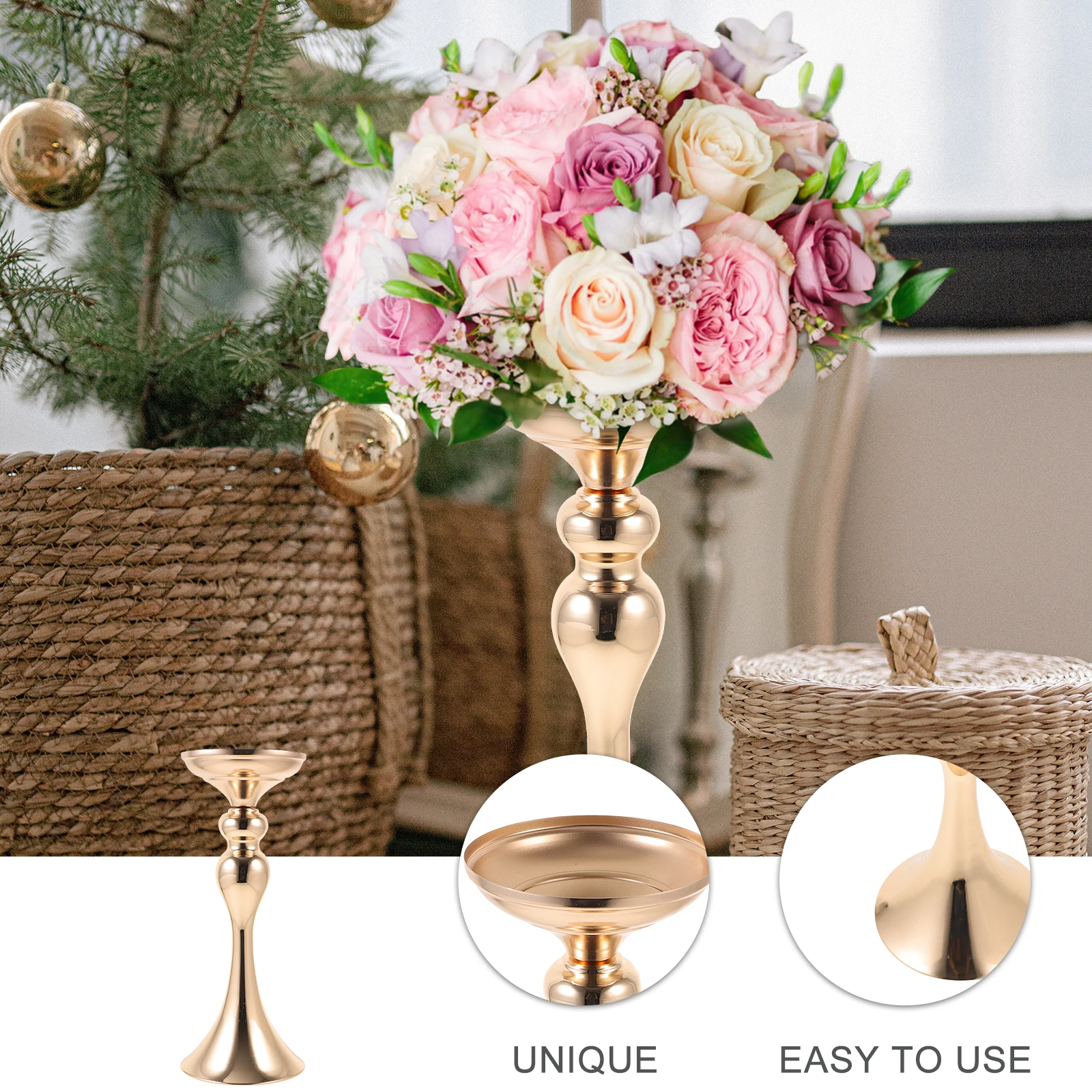 

Table Flower Utensils for Flowers Wedding Decorations Reception Home Vase Dining Room Centerpiece Vases Small with Stand