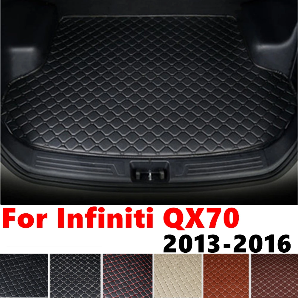 Car trunk mat for Infiniti QX70 2016 15 2014 2013 Rear Cargo Liner Protect Cover Interior Accessories Tail Boot Tray luggage Pad