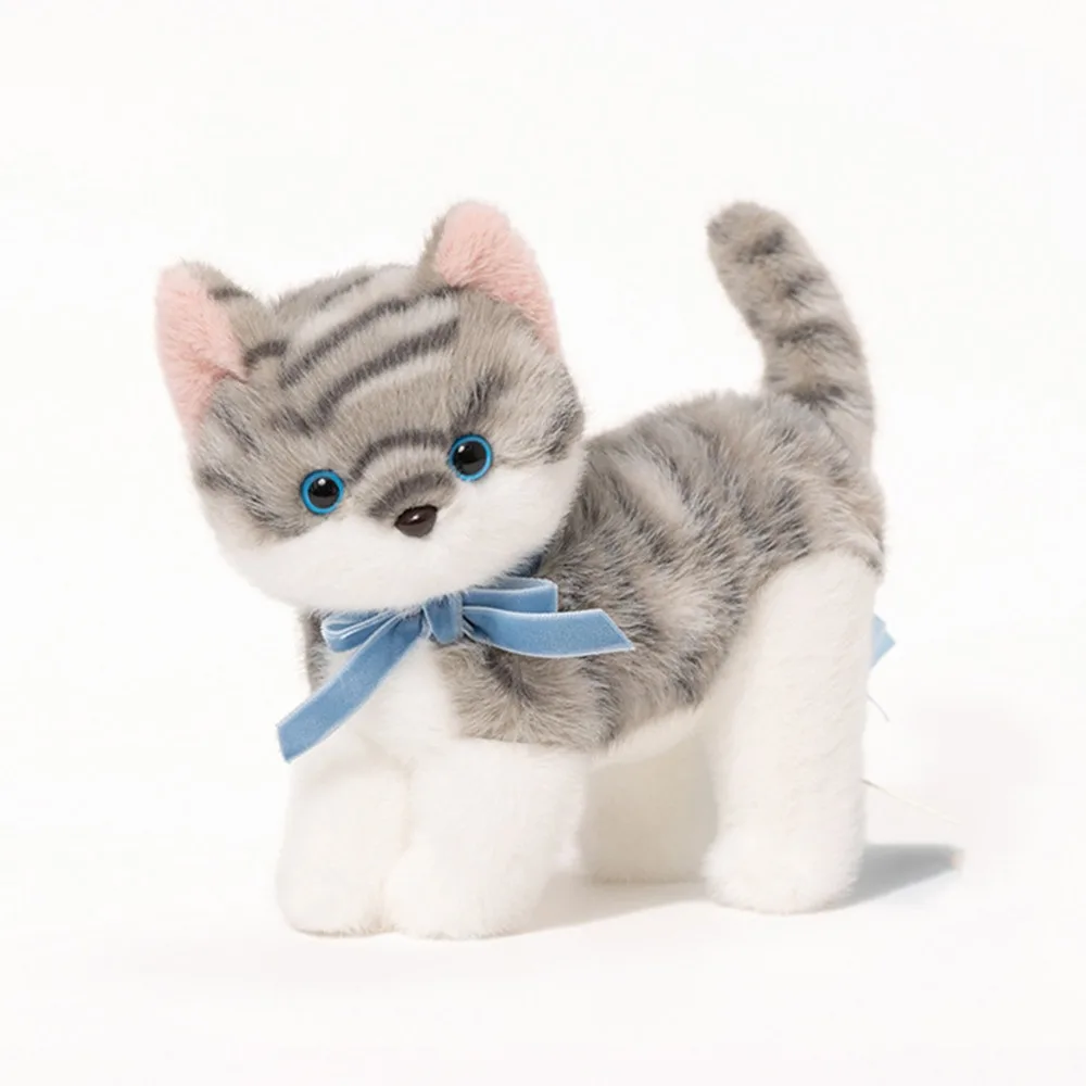 

Soft Plush Simulation Cats Plush Toy 15CM Simulation Animals Stuffed Doll Lifelike Standing Posture Cat Doll Christmas Gifts