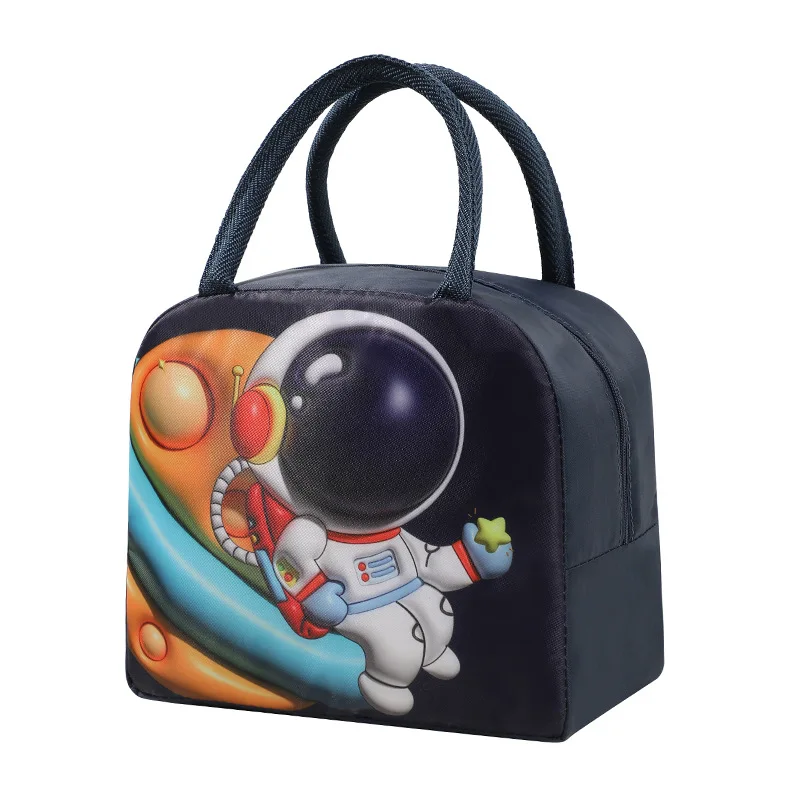 Cute Printed Cartoon Lunch Bag for Kids with Insulation and Preservation Function Bag Organizer Tote Bag with Zipper