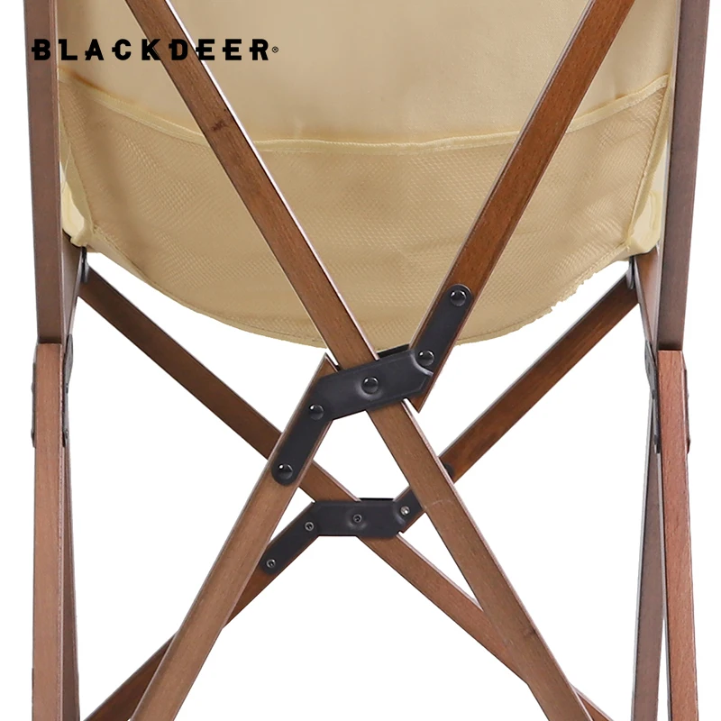 Blackdeer Folding Wood Chair Finishing Outdoor Portable Foldable Camping beech Moon Chair Bearing 120kg