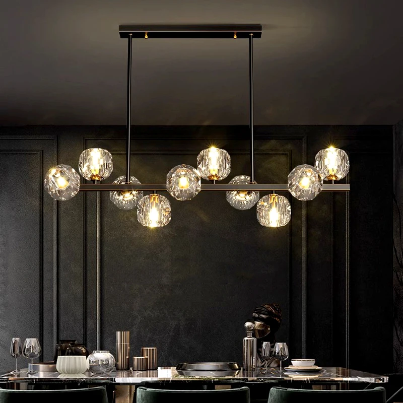 Plafonnier LED suspendu au design moderne, éclairage d'intérieur, luminaire décoratif de plafond, idéal pour un salon ou une salle à manger