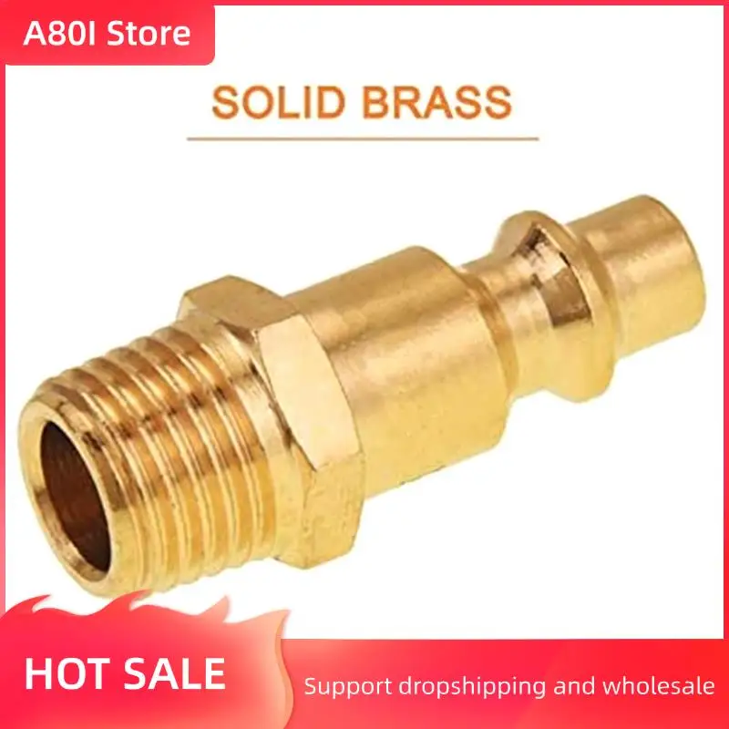 

A80I 8-Piece Air Coupler And Plug Kit Quick Connector Air Fittings 1/4Inch NPT Industrial Brass Air Hose Fitting For Air Tool Se
