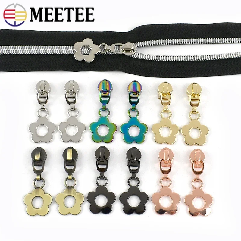 

5/10/20Pcs Meetee 5# Nylon Zipper Sliders Bag Clothes Zips Repair Kit Garment Decor Pull Replacement Zip Head Sewing Accessories