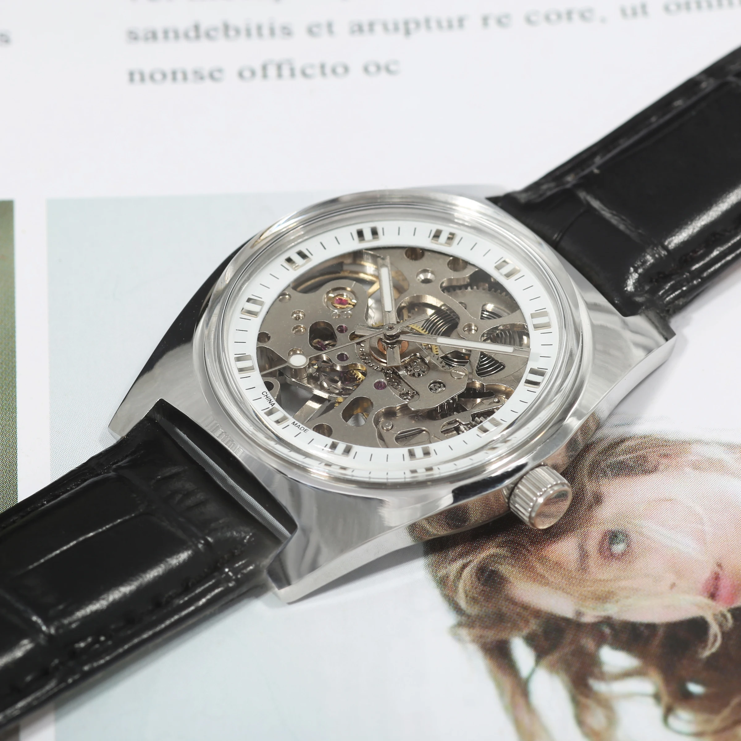 7120 Manual Movement Watch Accessories Stainless Steel 7120 Movement Watch Case DIY Accessories image 5
