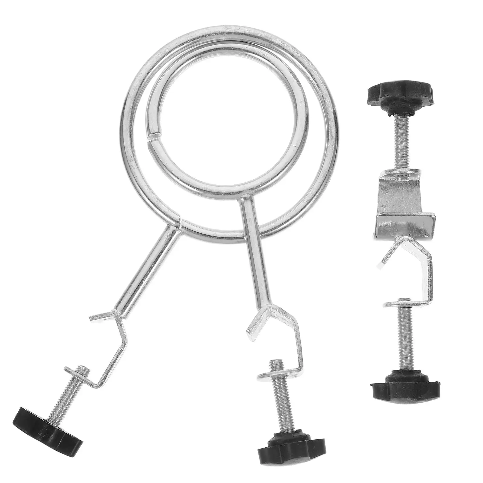

3pcs Flask Clamp Ring Test Tube Clamp Lab Equipment Rust Resistant Laboratory Use Teaching Supplies