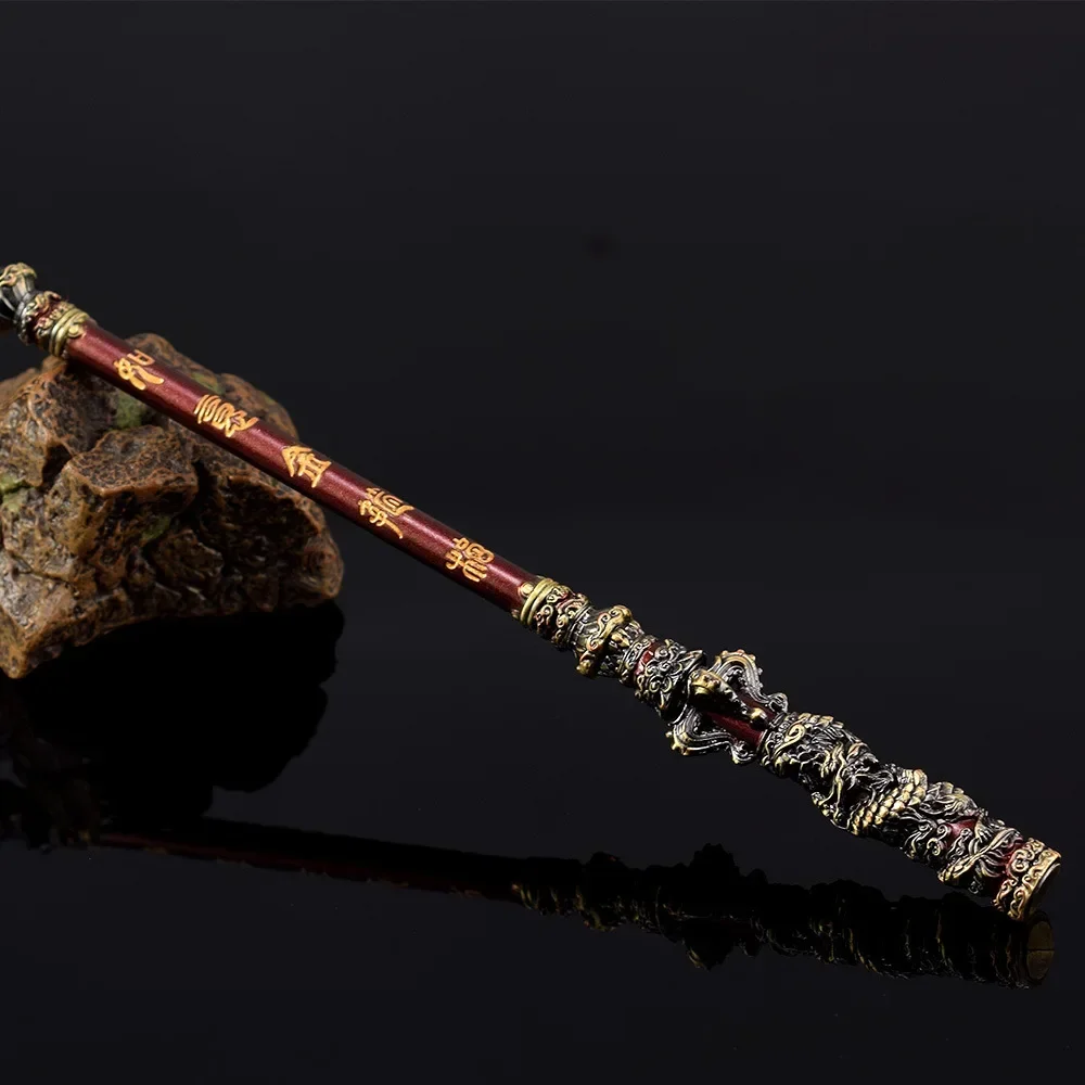 أسود أسطورة القرد الملك الحديد بار Wukong Ruyi الذهبي Cudgel لعبة الطرفية جميع المعادن الحرف اليدوية حلية نموذج مكتب الديكور #6