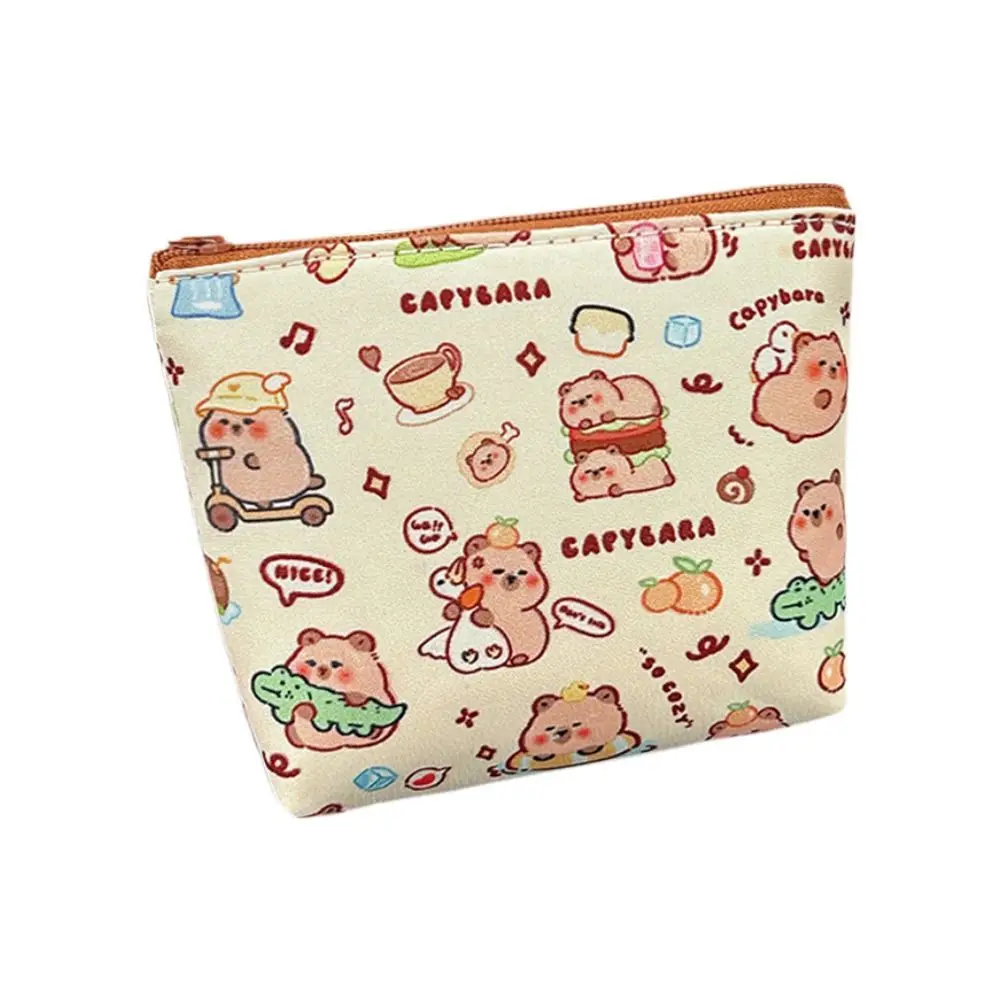 

Cute Cartoon Pattern Capybara Coin Purse Mini Waterproof Key Bag Portable Wallet