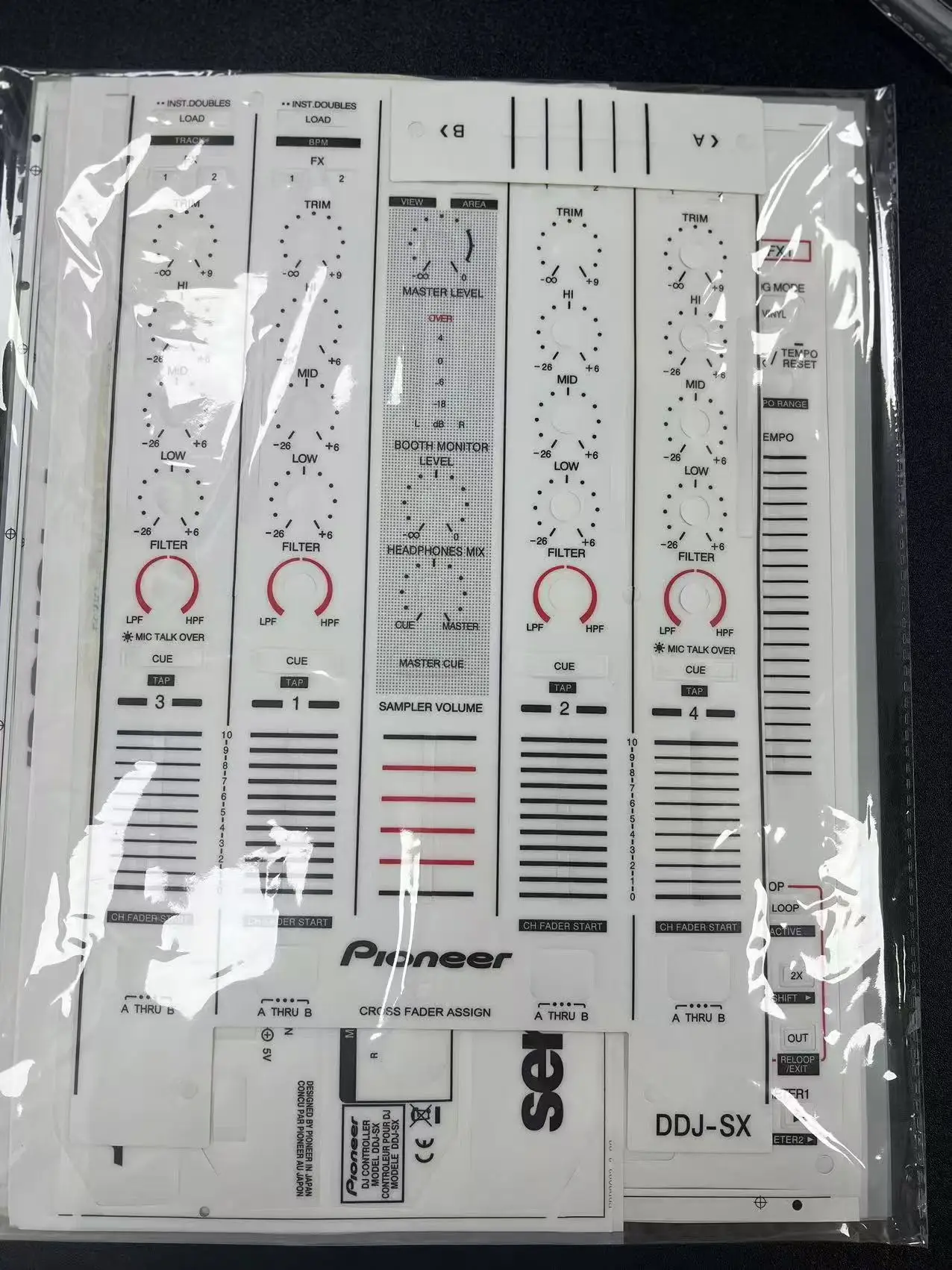 Pioneer Ddjsx Film Flx6 Controller DJ Disk Recorder Panel Special Protective Film Color Sticker White (Only Film, Not Machine)