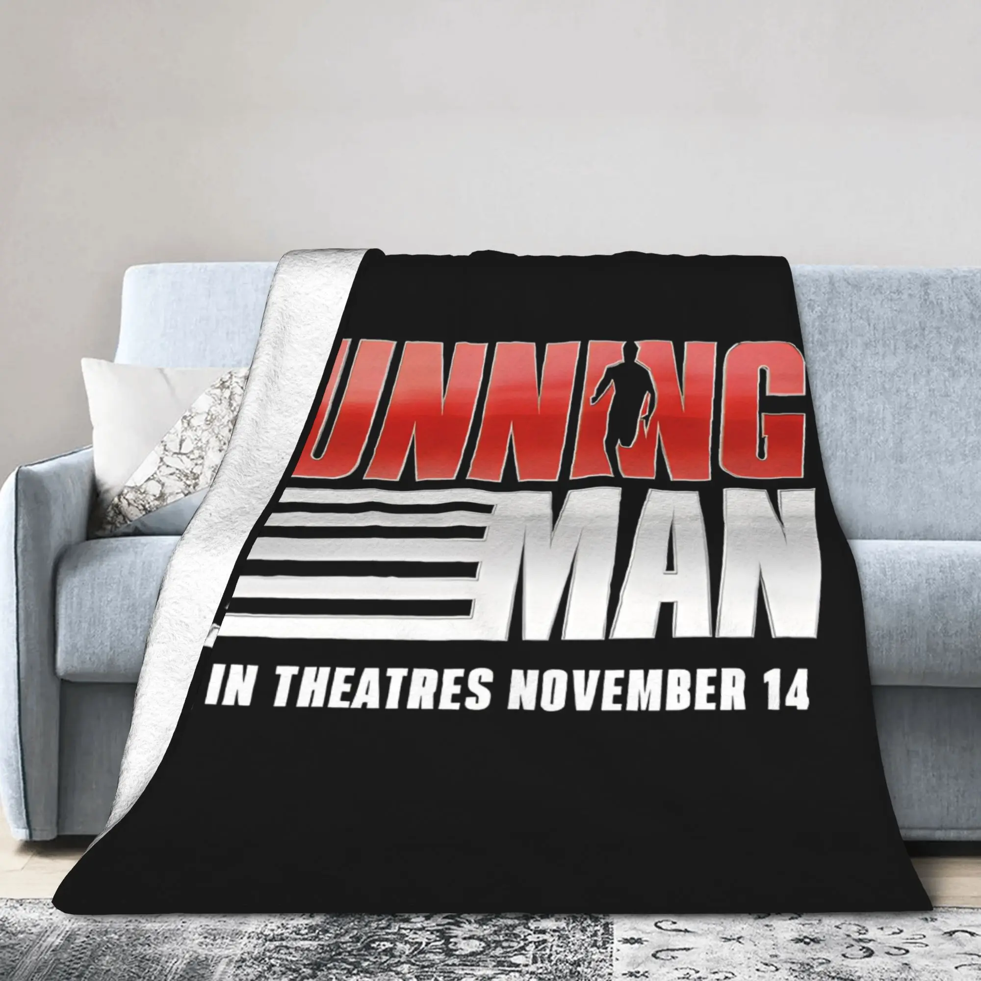

Novelty Design The Running Man 2025 movie Blankets Super Soft Flannel Comfortable Throw Blankets Machine Washable