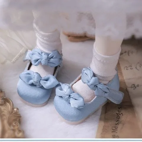 

Doll accessories 1/6 BJD shoes casual girl shoes, double bows leather shoes
