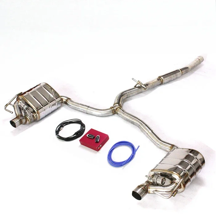 Exhaust System For Mercedes Benz C Class C200 C300 C63 2.0T/3.0T Downpipe With Catalytic Cat Back With Valve Control With 4 Tips