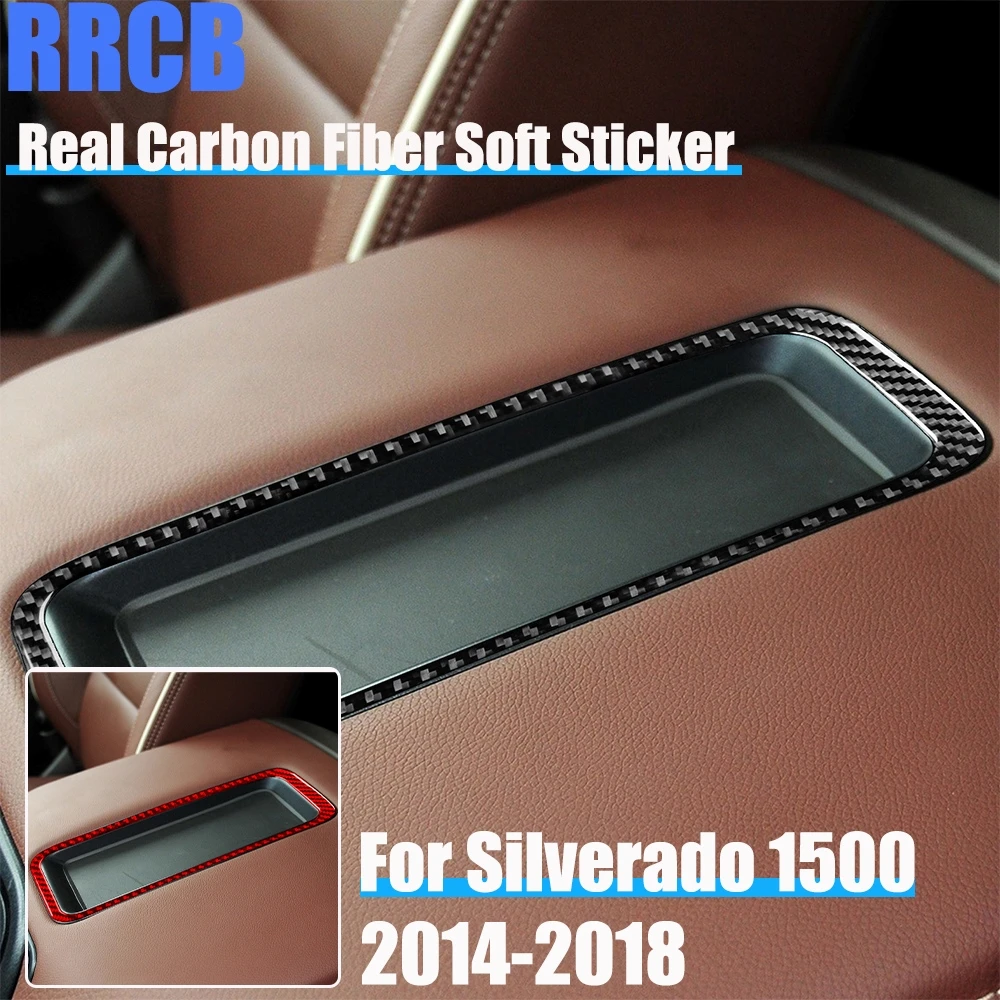 

Автомобильные аксессуары из углеродного волокна, накладка для хранения подлокотника, мягкая наклейка на чехол для Chevrolet Silverado 1500 для GMC Sierra 1500 2014-2018
