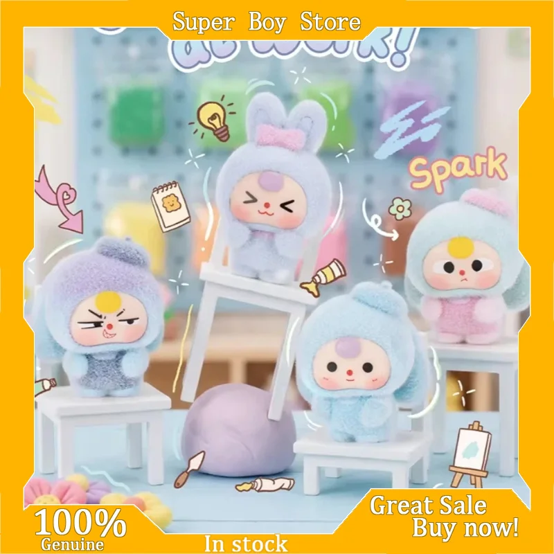 

Genuine Baby Three Fluffy Rabbit Town Series Blind Box Cute Doll Collection Desktop Ornament Fashion Trend Surprise Gift