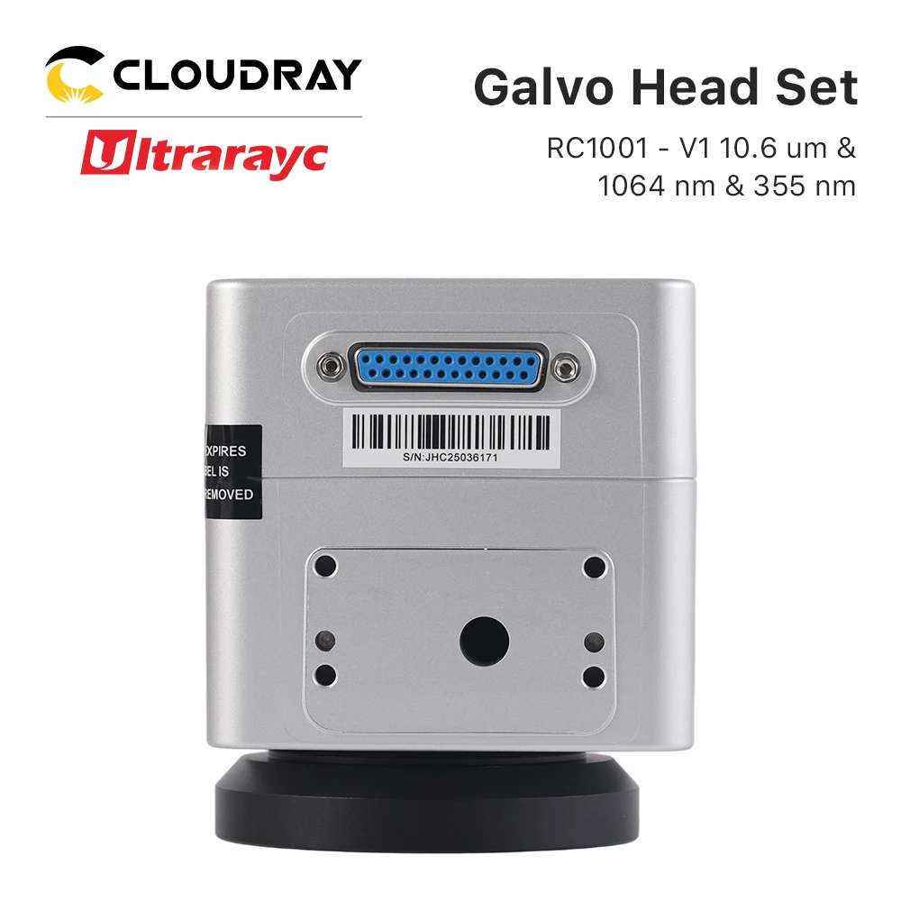 Ultrarayc RC1001-V1 Scanning Galvo Head Set 10mm Galvanometer Scanner 10.6um &1064nm & 355nm with Power Supply for Fiber Marking