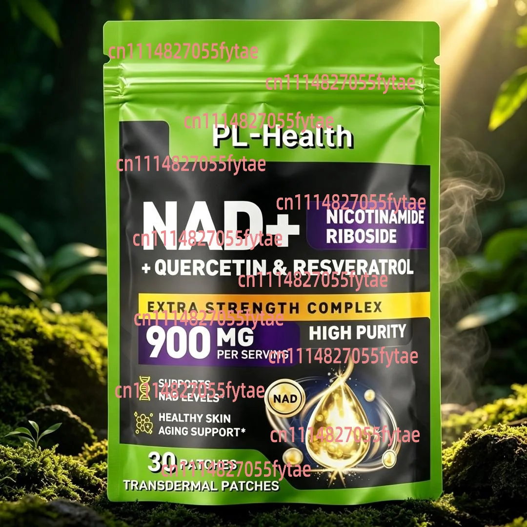30 Patches NAD Transdermal Patches with Resveratrol & Quercetin for Healthy Skin Aging, Energy & Cellular Support