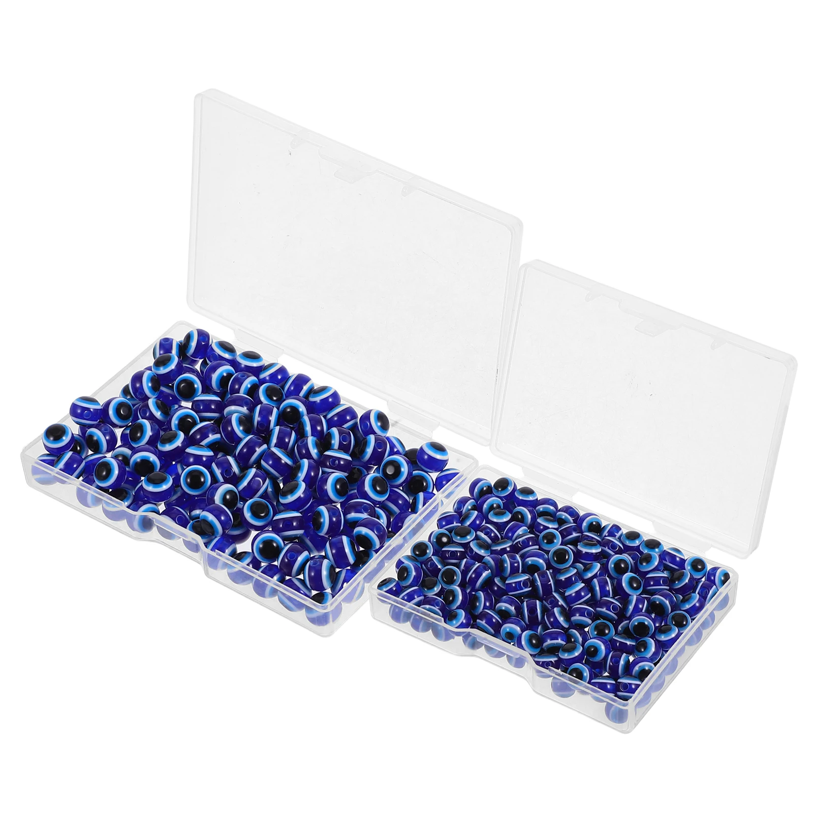 

350pcs Evil Eye Beads Blue Resin 6mm 8mm DIY Jewelry Crafts Spacer Charms Necklace Earrings Decorations Mini Filler Beads