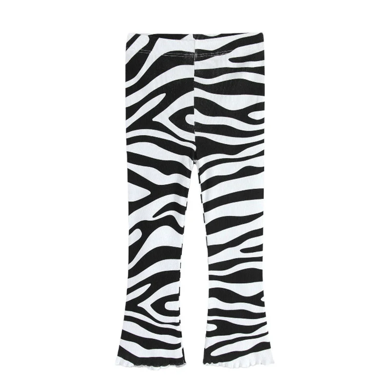 القفز متر مخطط مضيئة السراويل للفتيات كامل طول الأطفال قلم رصاص السراويل المألوف طماق الخريف الاطفال الموضة #2