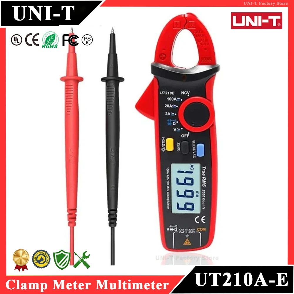 UNI-T Clamp Meter UT210 Series Mini Digital Professional Multimeter AC DC Pliers Ammeter Current Voltage Voltmeter Multi Tester