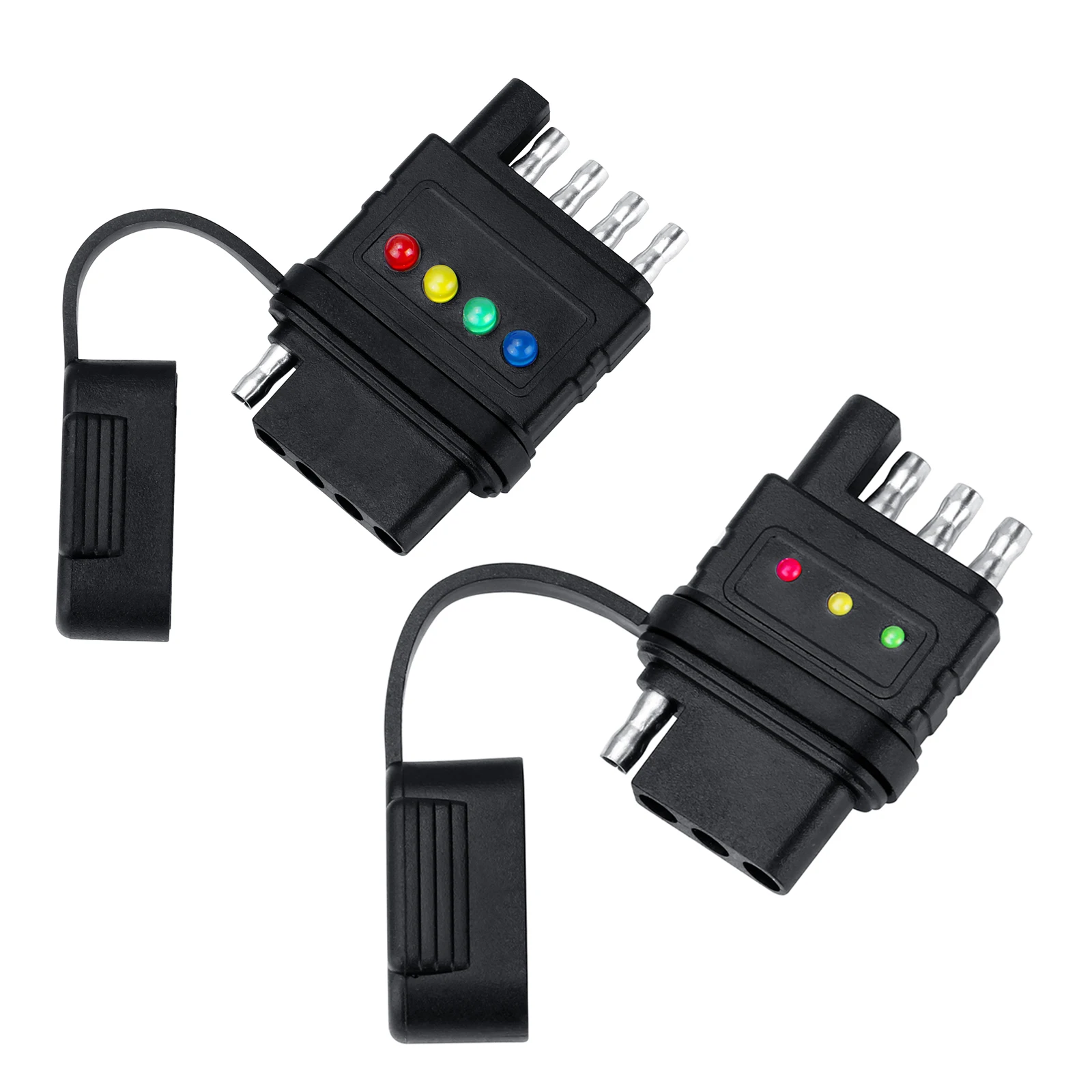 

4/5-контактный тестер фонаря прицепа с двойной головкой, простой в использовании диагностический инструмент для проводки для теста указателей поворота, стоп-сигналов, задних фонарей