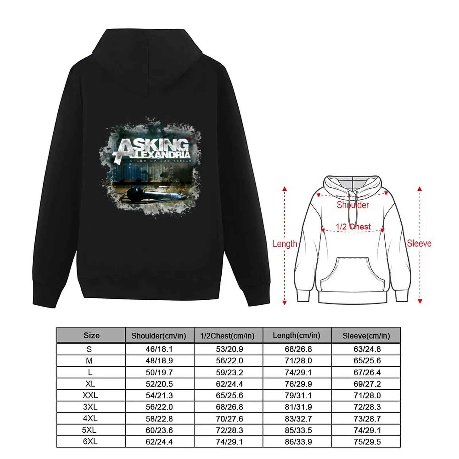 Asking Alexandria Hoodie men's winter sweater graphic t shirts men japanese style hooded shirt hoodie man