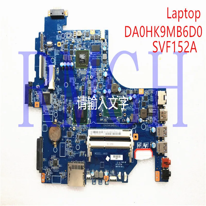 Para sony vaio genuíno original placa-mãe da0hk9mb6d0 svf152a slj8e sr0xl N14P-GV2-S-A1 testado 100% bom frete grátis