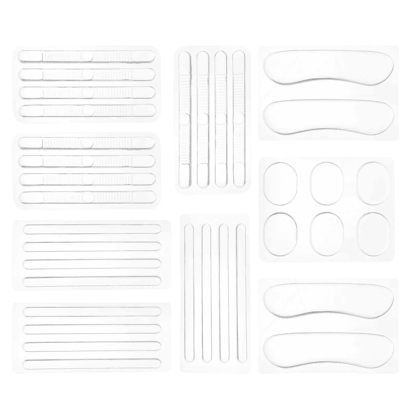

9pcs Heel Protectors Gel Pads Anti-Slip Self-Adhesive Shoe Inserts Transparent Reusable Cushion For High Heels Boots Sandals